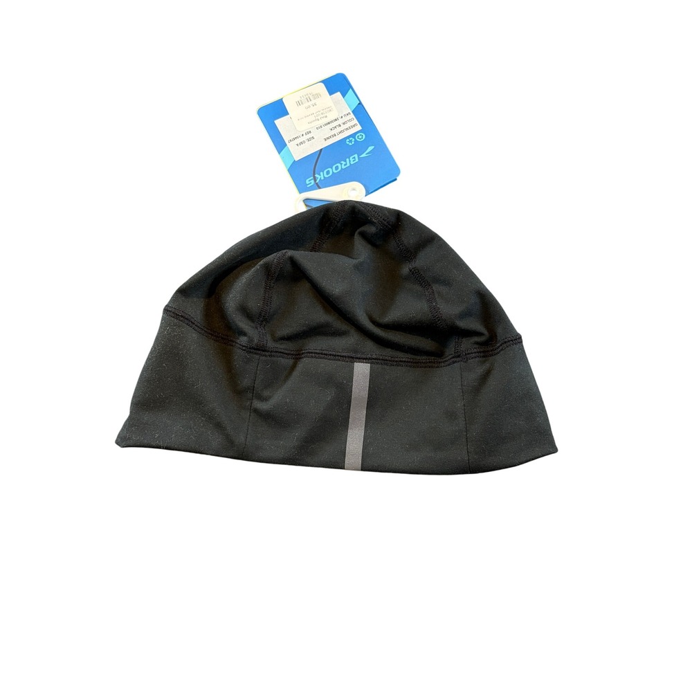 Brooks Greenlight Reversible Beanie Black Reflective Running Skull Cap 280388001